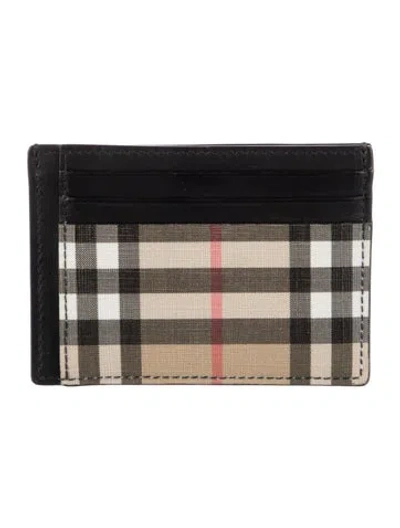 Pre-owned Burberry Printed Card Holder In Brown