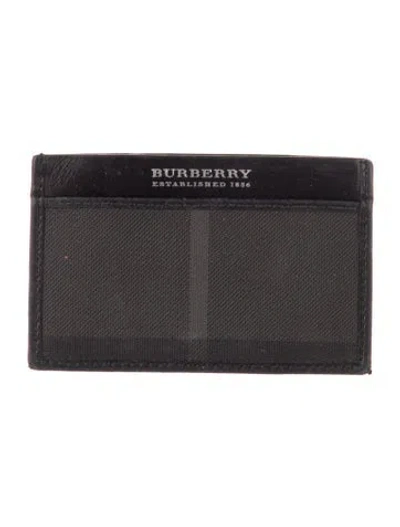 Pre-owned Burberry Printed Card Holder In Gray