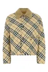 Burberry Cropped Check Quilted Barn Jacket