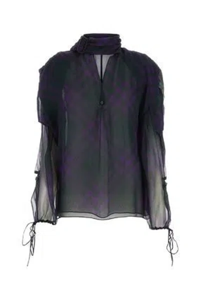 Burberry Printed Crepe Blouse In Multi