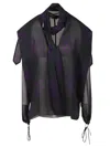 Burberry Printed Crepe Blouse In Black