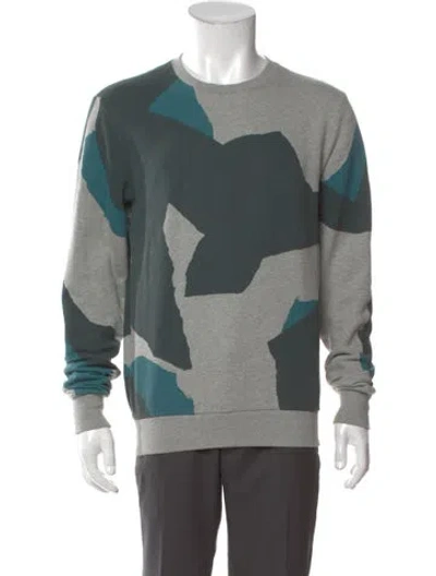 Pre-owned Burberry Printed Crew Neck Sweatshirt In Multi