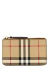 Burberry Checkered Pattern Wallet Gold-tone Hardware