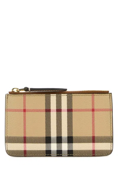 BURBERRY PRINTED E-CANVAS CARD HOLDER