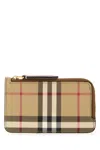 Burberry Checkered Pattern Wallet Gold-tone Hardware