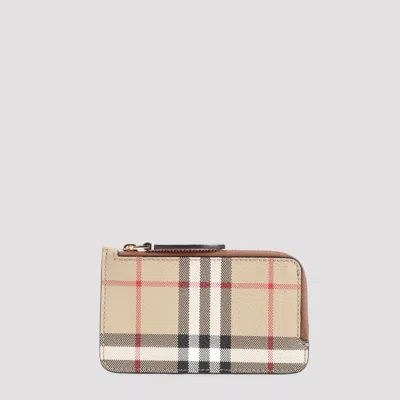 Burberry Printed E-canvas Card Holderâ In Brown