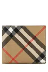 Burberry Book Wallet In Coated Canvas Bi-fold Design