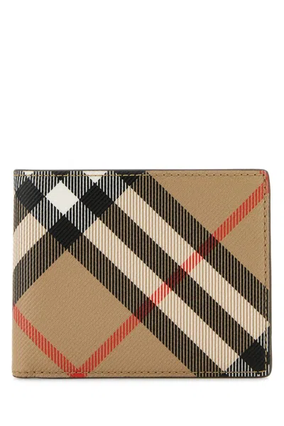 Burberry Printed E-canvas Wallet In Neutral