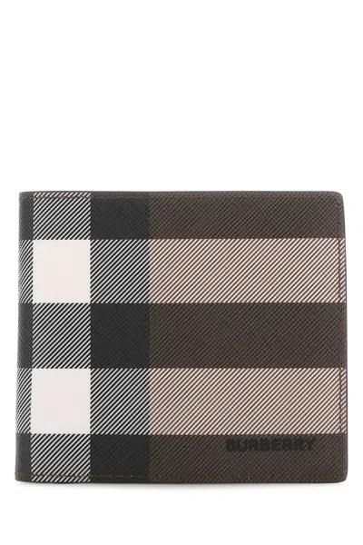 Burberry Check E-canvas Bifold Wallet In A8900