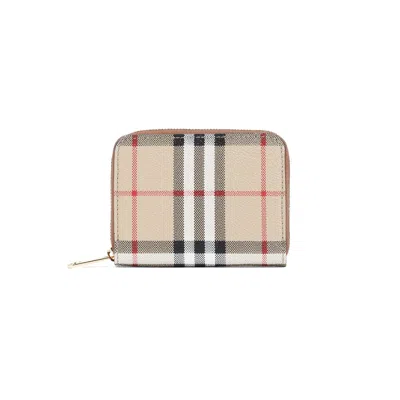Burberry Printed E-canvas Wallet In Neutral