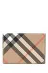 Burberry Beige Printed Signature Wallets In Sand
