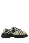 Burberry Printed Fabric Pillow Check Slip Ons In Multi