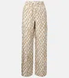 Burberry Printed High-rise Silk Palazzo Pants In Multi