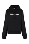 Burberry Poulter Hoodie With Logo Print In Black