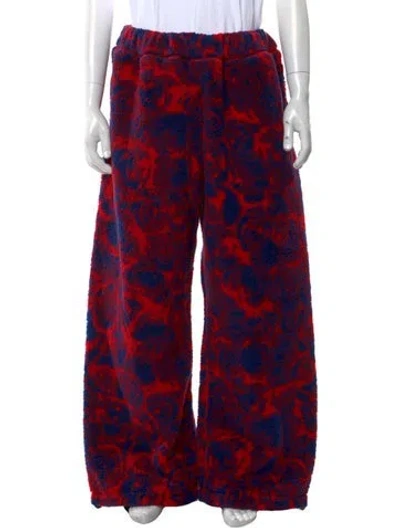 Pre-owned Burberry Printed Joggers In Red
