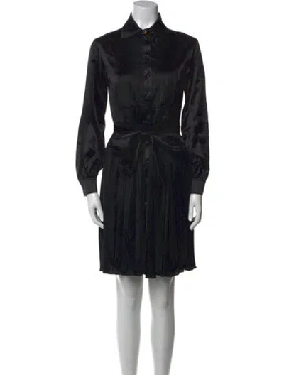 Pre-owned Burberry Printed Knee-length Dress In Black