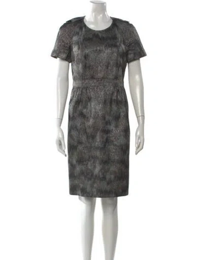 Pre-owned Burberry Printed Knee-length Dress In Green