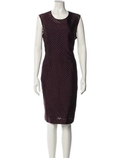 Pre-owned Burberry Printed Knee-length Dress W/ Tags In Brown
