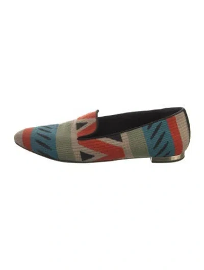 Pre-owned Burberry Printed Loafers In Multi