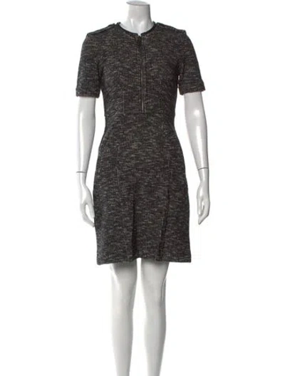 Pre-owned Burberry Printed Mini Dress In Black