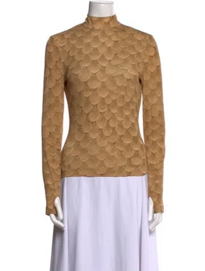 Pre-owned Burberry Printed Mock Neck Sweatshirt In Neutral