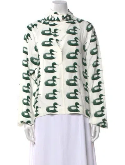 Pre-owned Burberry Printed Mock Neck Sweatshirt W/ Tags In Multi