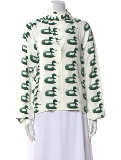 Pre-owned Burberry Printed Mock Neck Sweatshirt W/ Tags In Multi