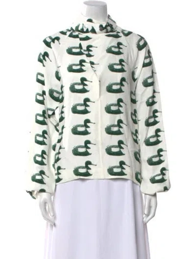 Pre-owned Burberry Printed Mock Neck Sweatshirt W/ Tags In Multi