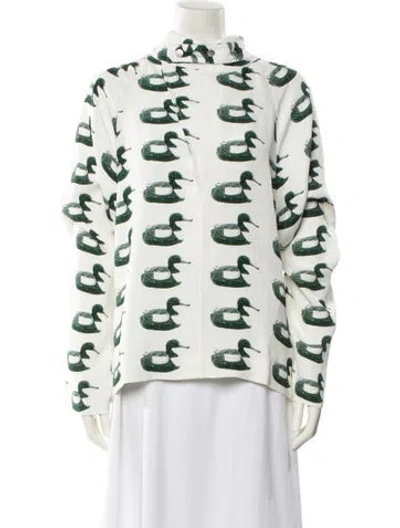 Pre-owned Burberry Printed Mock Neck Sweatshirt W/ Tags In Multi