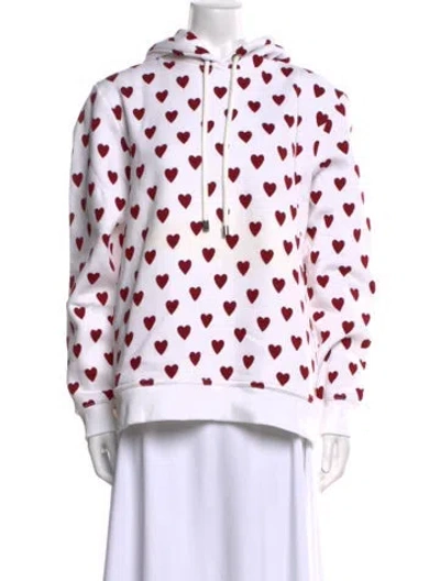 Pre-owned Burberry Printed Mock Neck Sweatshirt In White