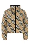 Burberry Womens Sand Ip Check Check-print Hooded Shell-down Jacket