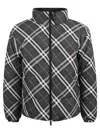 Burberry Multicolorreversible Down Jacket With All-over Check Motiv In Tech Fabric Man In Snug Ip Check