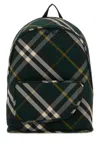 Burberry Check Pattern Shield Backpack With Front Zip