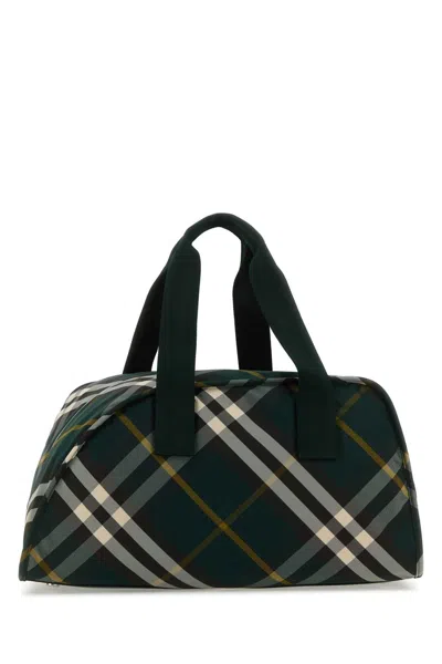 Burberry Printed Nylon Shield Travel Bag In Multi