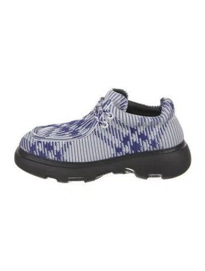 Pre-owned Burberry Printed Oxfords W/ Tags In Blue