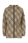 Burberry Parka Drawstring Waist Patterned