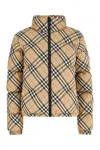 Burberry Womens Sand Ip Check Check-print Hooded Shell-down Jacket In Multi