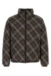 Burberry Printed Polyester Reversible Snowdon Down Jacket In Multi