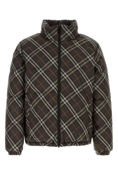 BURBERRY PRINTED POLYESTER REVERSIBLE SNOWDON DOWN JACKET