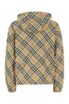 Burberry Printed Polyester Windbreaker In Brown