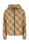 Burberry Salcombe Hooded Jacket In Polyester Sabbia In Nude