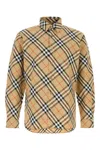 Burberry Button-down Collar Checked Pattern Shirt In Neutral