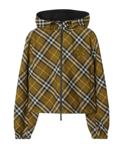 BURBERRY BURBERRY EDK CHECKED HOODED JACKET