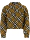 Burberry Zip Up Jacket With Hood In Neutrals