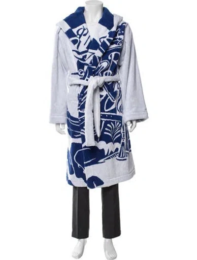 Pre-owned Burberry Printed Robe In Blue