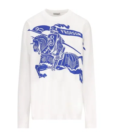 BURBERRY PRINTED ROUND COLLAR T-SHIRT