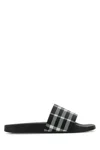 Burberry Furley Check Slide Sandal In Black