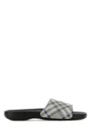 Burberry Beige Dive Check Slides In Lichenipcheck