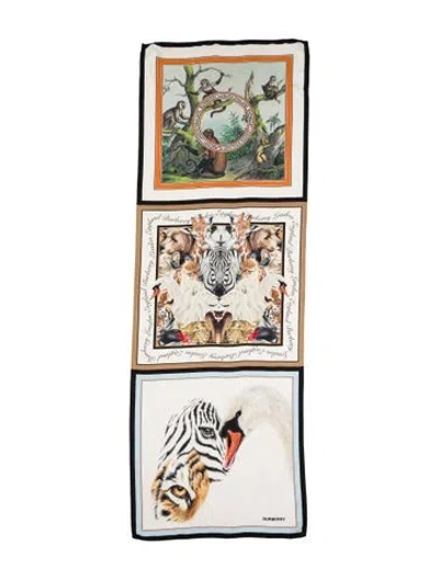 Pre-owned Burberry Printed Scarf In Neutral
