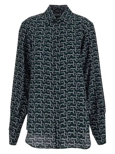Burberry Printed Shirt In Green